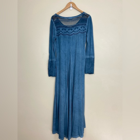 Soft Surroundings AVA Maxi Size Medium Dress Beaded EMBROIDERED Crochet Boho - Picture 13 of 15
